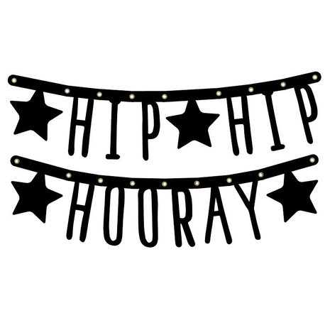 Letter garland Hip Hip Hooray Black (Mat) Letter garland Hip Hip Hooray Black (Mat)