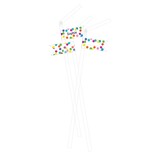 Pailles Confetti 10 pièces Pailles Confetti 10 pièces