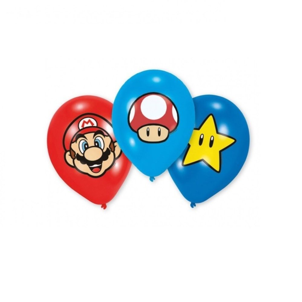 Amscan Balloons Super Mario Bros 28cm | 6 pieces