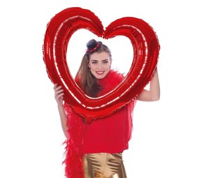 Selfie frame hart rood | 80x70cm