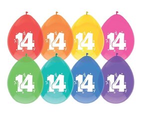 Balloon 14 years fresh colors 8 pieces Balloon 14 years fresh colors 8 pieces