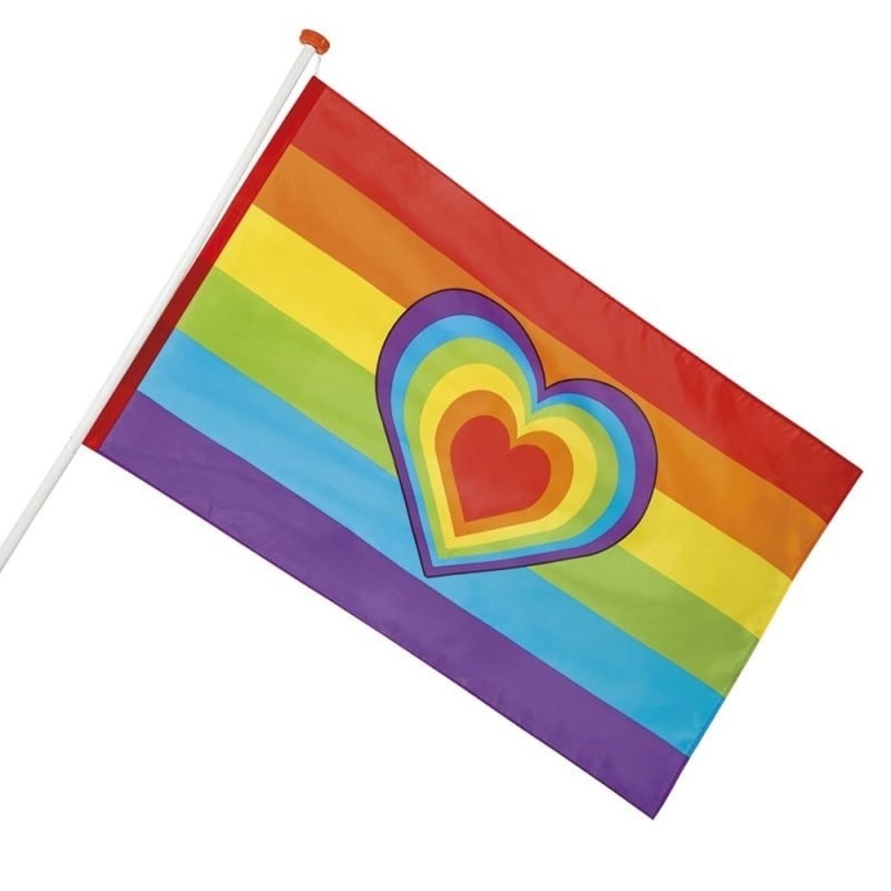 Flag Rainbow Heart | 90x150cm