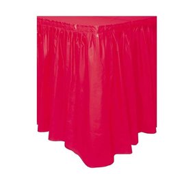 Tischrock rot Plastik | 73 cm x 426 cm Tischrock rot Plastik | 73 cm x 426 cm