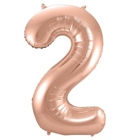 Paper Dreams Folienballon Zahl 2 Roségold 86 cm Paper Dreams Folienballon Zahl 2 Roségold 86 cm