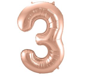 Paper Dreams Folienballon Zahl 3 RosaGold | 86 cm Paper Dreams Folienballon Zahl 3 RosaGold | 86 cm