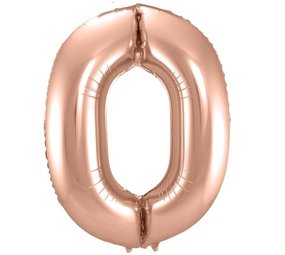 Paper Dreams Feuille d'aluminium ballon 0 Rose Gold | 86cm