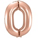 Globos Nordic Feuille d'aluminium ballon 0 Rose Gold | 86cm Globos Nordic Feuille d'aluminium ballon 0 Rose Gold | 86cm