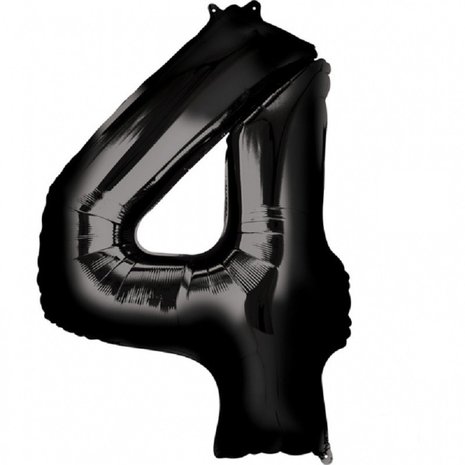 Globos Nordic Ballon ballon en aluminium 4 noir vide | 86 cm Globos Nordic Ballon ballon en aluminium 4 noir vide | 86 cm