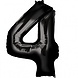 Globos Nordic Ballonfolie 4 schwarz | 86 cm Globos Nordic Ballonfolie 4 schwarz | 86 cm