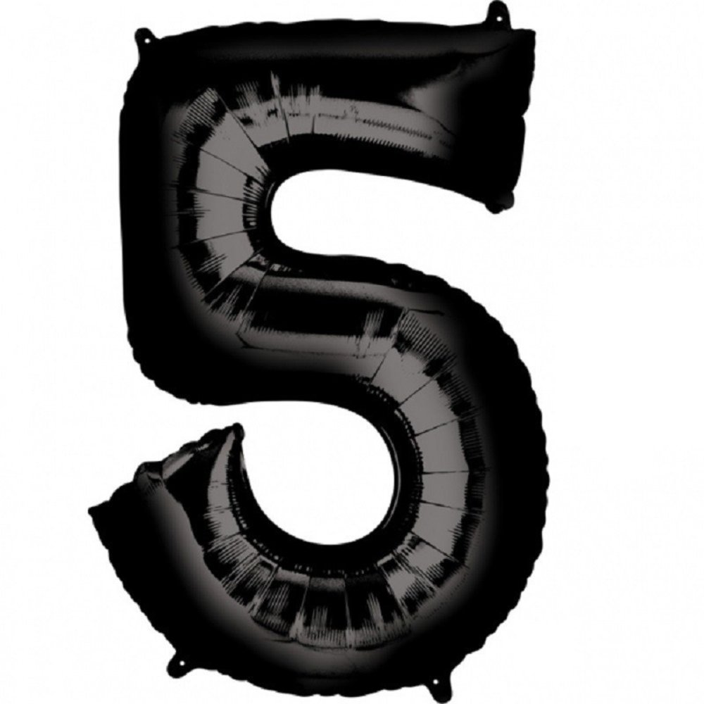 Globos Nordic Ballonfolie 5 schwarz | 86 cm Globos Nordic Ballonfolie 5 schwarz | 86 cm