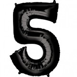 Globos Nordic Balloon foil 5 black | 86cm Globos Nordic Balloon foil 5 black | 86cm