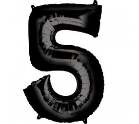 Globos Nordic Balloon foil 5 black | 86cm Globos Nordic Balloon foil 5 black | 86cm