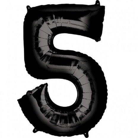 Globos Nordic Ballonfolie 5 schwarz | 86 cm Globos Nordic Ballonfolie 5 schwarz | 86 cm