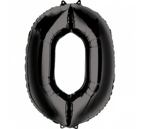 Globos Nordic Ballon Black Foil Figure 0 | 86cm Globos Nordic Ballon Black Foil Figure 0 | 86cm