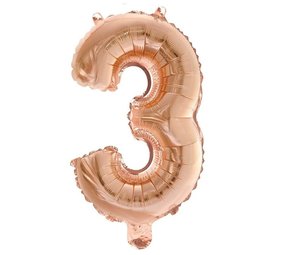 Globos Nordic Balloon foil 3 pink gold | 40cm Globos Nordic Balloon foil 3 pink gold | 40cm