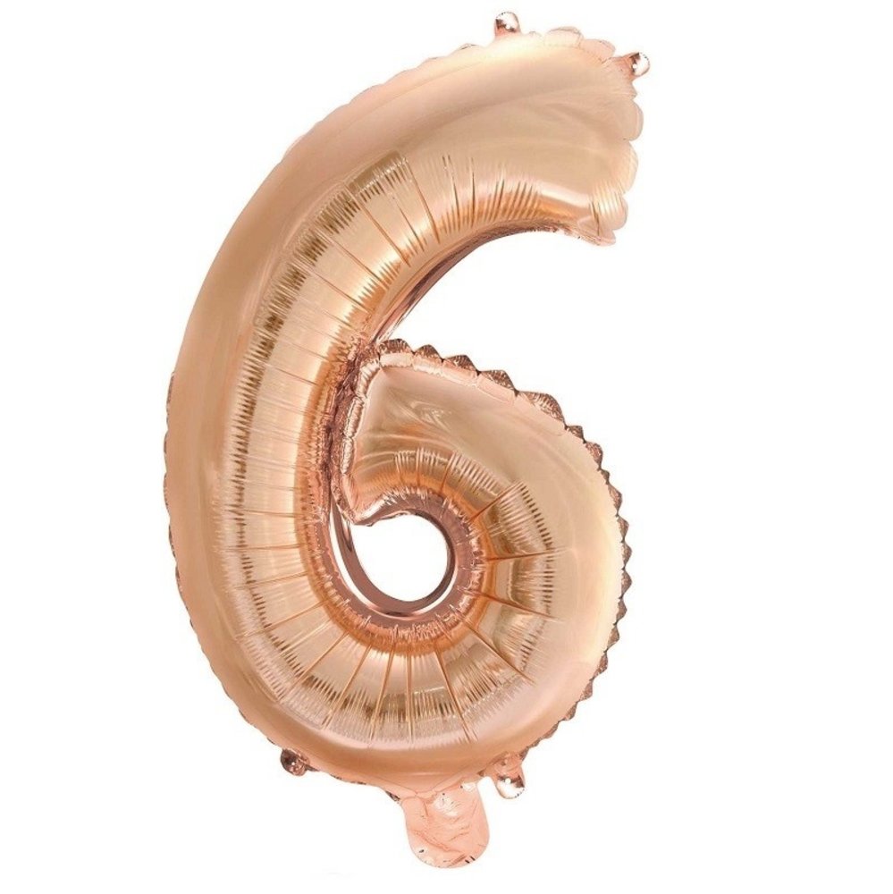 Globos Nordic Ballon folie 6 rose goud | 40cm Globos Nordic Ballon folie 6 rose goud | 40cm