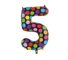 Globos Nordic Ballon folie 5 stippen 86cm Globos Nordic Ballon folie 5 stippen 86cm
