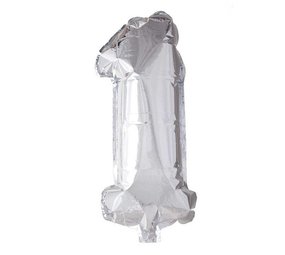 Globos Nordic Balloon foil 1 silver 40cm Globos Nordic Balloon foil 1 silver 40cm