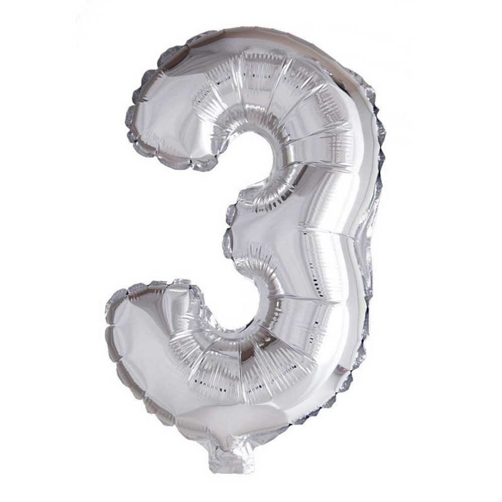 Globos Nordic Feuille de ballon 3 argent | 40cm