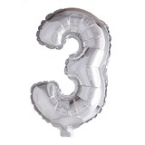 Globos Nordic Balloon foil 3 silver 40cm Globos Nordic Balloon foil 3 silver 40cm