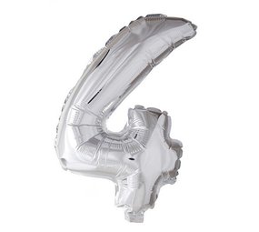 Globos Nordic Feuille de ballon 4 Argent 40cm Globos Nordic Feuille de ballon 4 Argent 40cm