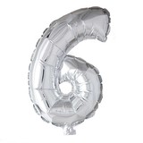 Globos Nordic Ballonfolie 6 Silber 40 cm