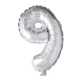 Globos Nordic Balloon foil 9 silver 40cm Globos Nordic Balloon foil 9 silver 40cm