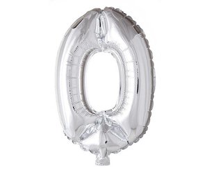 Globos Nordic Ballon folie 0 zilver | 40cm Globos Nordic Ballon folie 0 zilver | 40cm