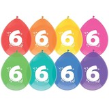 Haza - Witbaard Luftballons 6 Jahre frische Farben 8 Stücke