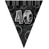 Fahnen Smallglitz 40 Jahre schwarz schwarz Fahnen Smallglitz 40 Jahre schwarz schwarz