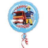 Folie Ballon Sam de Brandweerman blauw Folie Ballon Sam de Brandweerman blauw