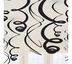 Décoration tourbillon noir | 12 pièces Décoration tourbillon noir | 12 pièces