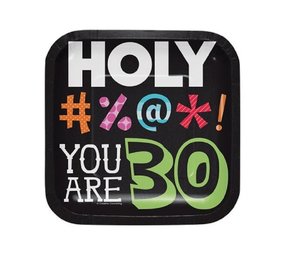 Amscan Plate 30 years Holy Bleep 18cm | 8 pieces