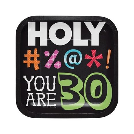 Amscan Plate 30 years Holy Bleep 18cm | 8 pieces Amscan Plate 30 years Holy Bleep 18cm | 8 pieces