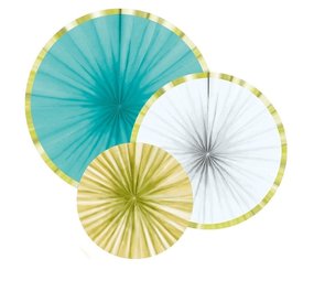 Amscan Decoration fans pineapple vibe | 3 pieces Amscan Decoration fans pineapple vibe | 3 pieces