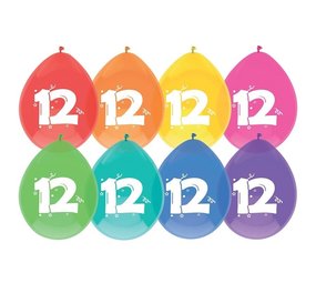 Luftballons 12 Jahre frische Farben 8 Stücke Luftballons 12 Jahre frische Farben 8 Stücke