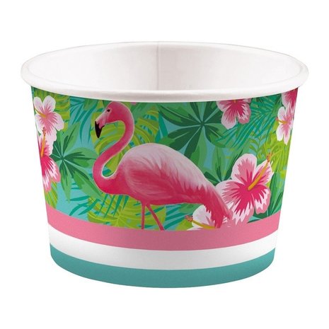 Snack- ijsbakjes Flamingo Paradise | 8 stuks