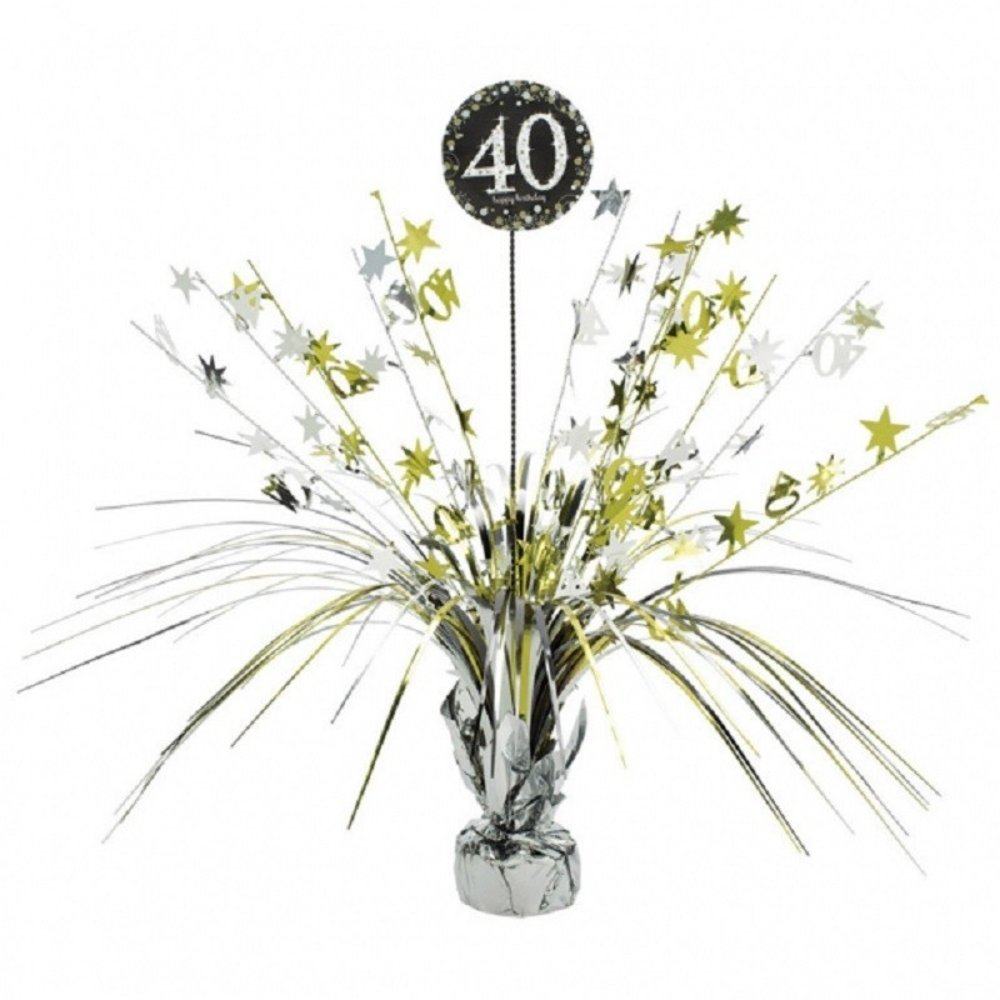 Amscan Center piece Sparkling 40 Silver-Gold