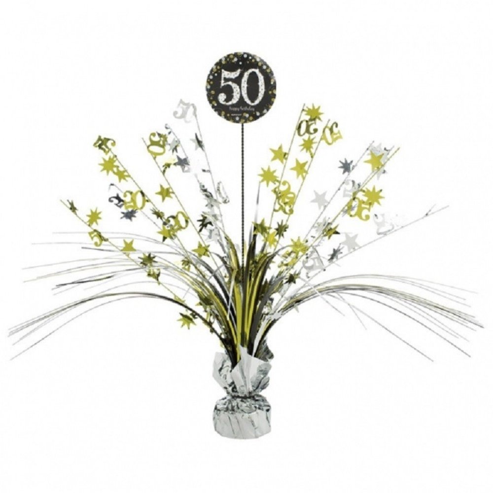 Amscan Center piece Sparkling silver-gold 50 years.