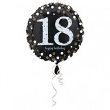Amscan Ballon d'aluminium brillant argent-or 18 ans. Amscan Ballon d'aluminium brillant argent-or 18 ans.