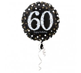 Amscan Folie Balloon funkelnde silbergold 60 Jahre. Amscan Folie Balloon funkelnde silbergold 60 Jahre.