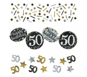 Konfetti silbergold 50 Jahre.