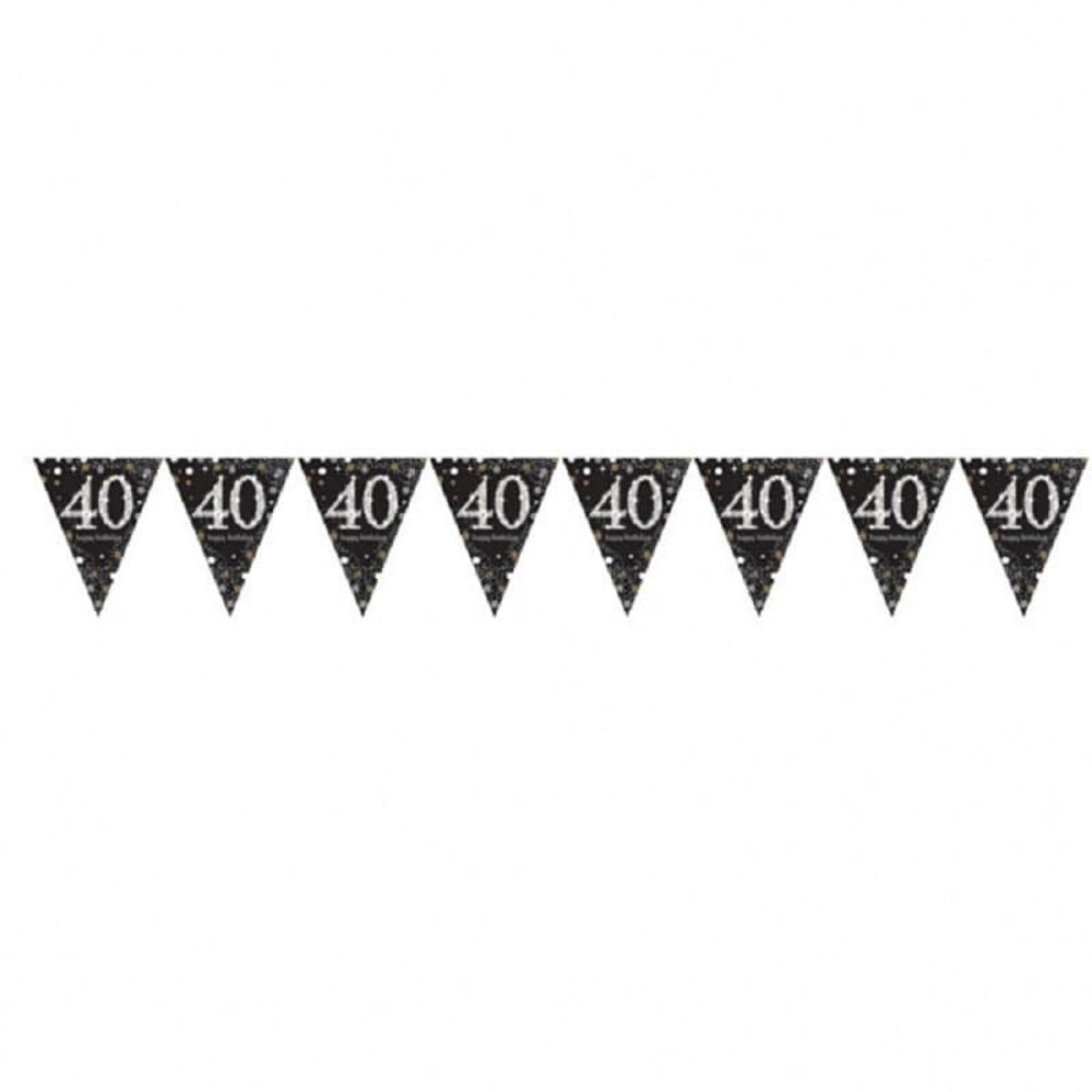 Flags Slinger 40 Years Sparkling Silver - Gold | 4 meter