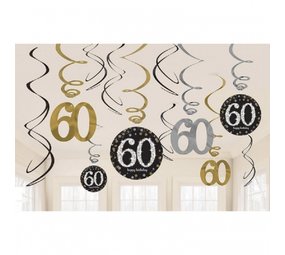 Decoratie swirl 60 Sparkling zilver-goud Decoratie swirl 60 Sparkling zilver-goud