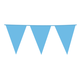Drapeaux Garland XL Plastique bleu clair | 10 mètres Drapeaux Garland XL Plastique bleu clair | 10 mètres