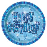 Teller Glanz alles Gute zum Geburtstag Blau 23 cm 8 Stücke Teller Glanz alles Gute zum Geburtstag Blau 23 cm 8 Stücke