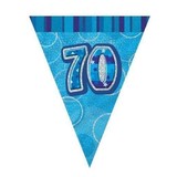Fahnen Smallglitz 70 Jahre blau Fahnen Smallglitz 70 Jahre blau