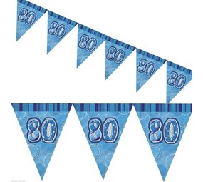 Fahnen Slinger Glitz 80 Jahre Blau Fahnen Slinger Glitz 80 Jahre Blau