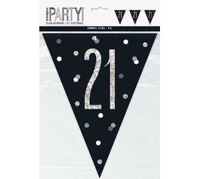 Flag -Linie Singer 21 Jahre schwarz Silber Glanz | 274 cm Flag -Linie Singer 21 Jahre schwarz Silber Glanz | 274 cm