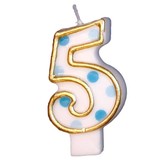 Candle 5 speckled blue Candle 5 speckled blue